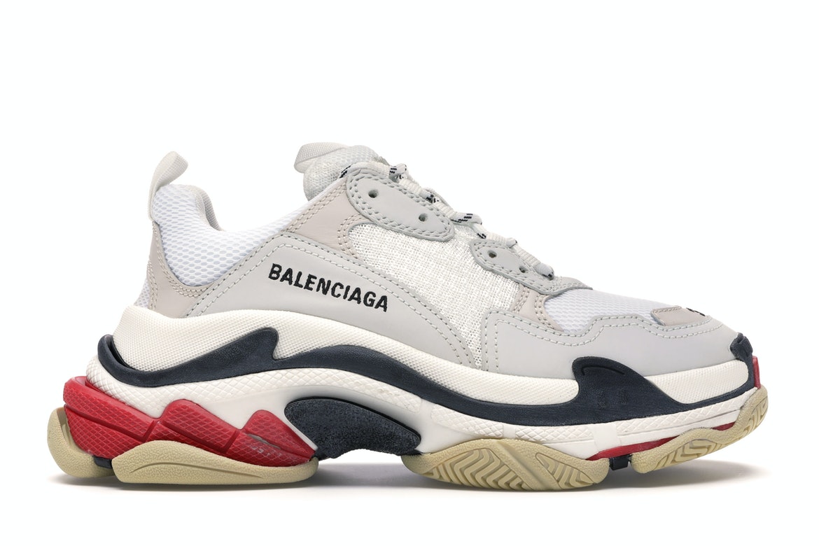 Balenciaga Triple S White Red (Women's) - 524037W09E19000 - GB