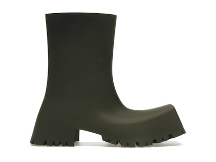 Balenciaga Trooper Rubber Boot Dark Green Men's 680660W0FO83300 GB