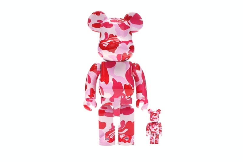 Bearbrick A Bathing Ape ABC Camo 100% & 400% Set Pink