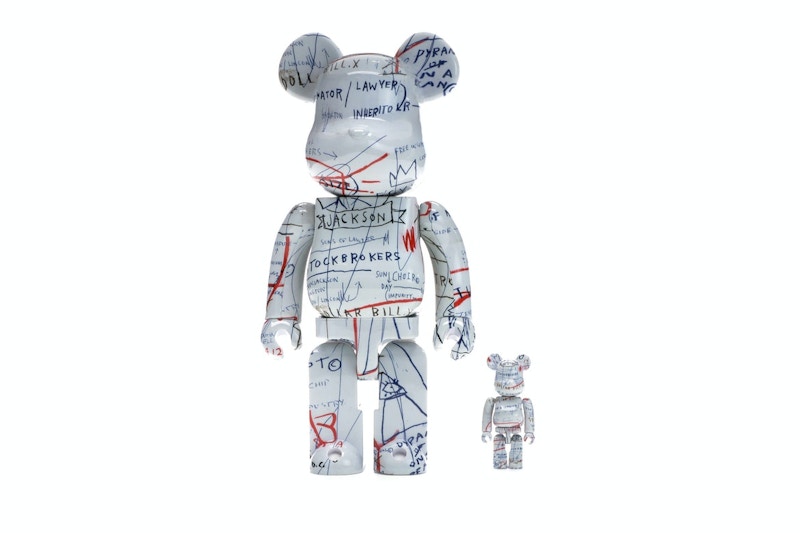 早割 リフト券 & 100% 2 Basquiat Jean-Michel Bearbrick 400% US - White Set キューブリック、ベアブリック