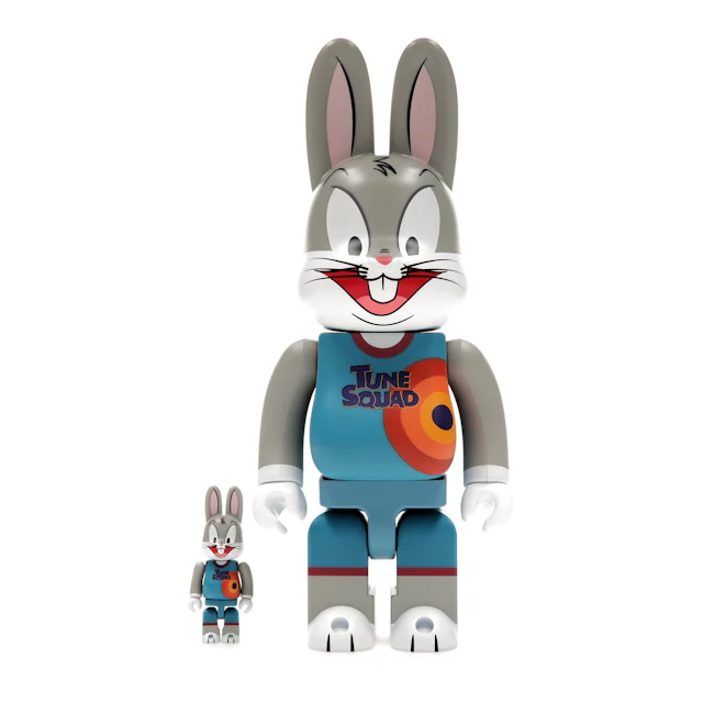 Set Bearbrick x Space Jam: A New Legacy Rabbrick Bugs Bunny 100% & 400% en gris 0
