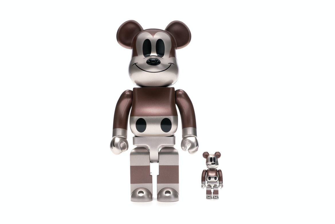 Bearbrick x Undefeated x Disney Mickey Mouse 90th Anniversary 100% & 400%  Set Copper/Black