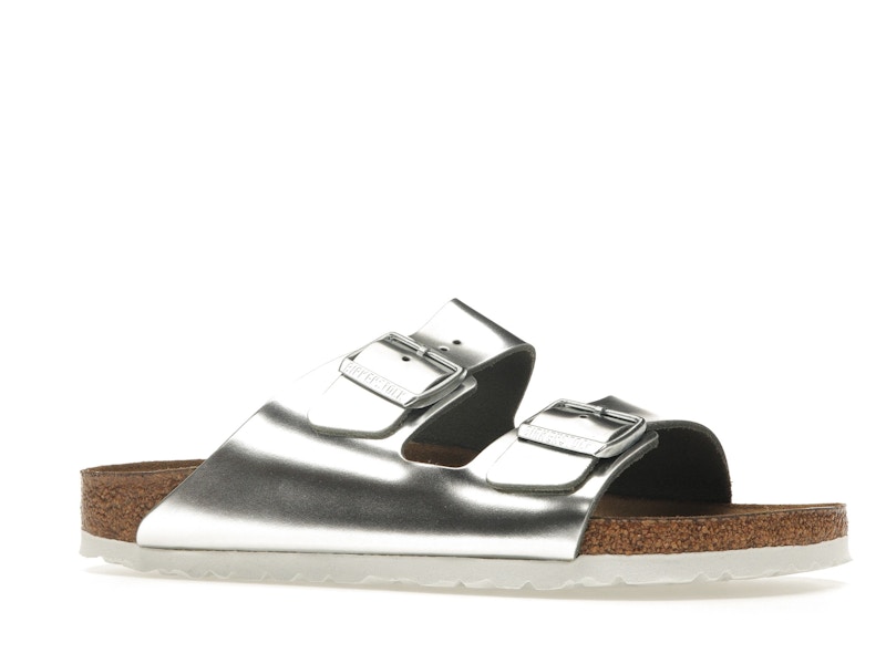 Birkenstock Arizona Softbed Metallic Silver (Women's)