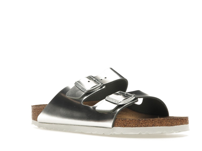 Birkenstock Arizona Softbed Metallic Silver (Women's)