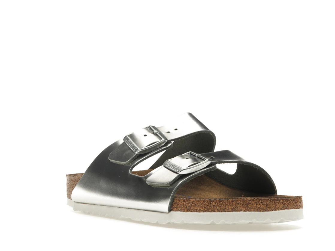 Birkenstock Arizona Softbed Metallic Silver (Women's)