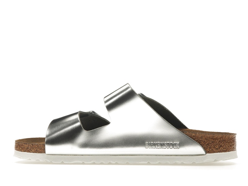 Birkenstock Arizona Softbed Metallic Silver (Women's)