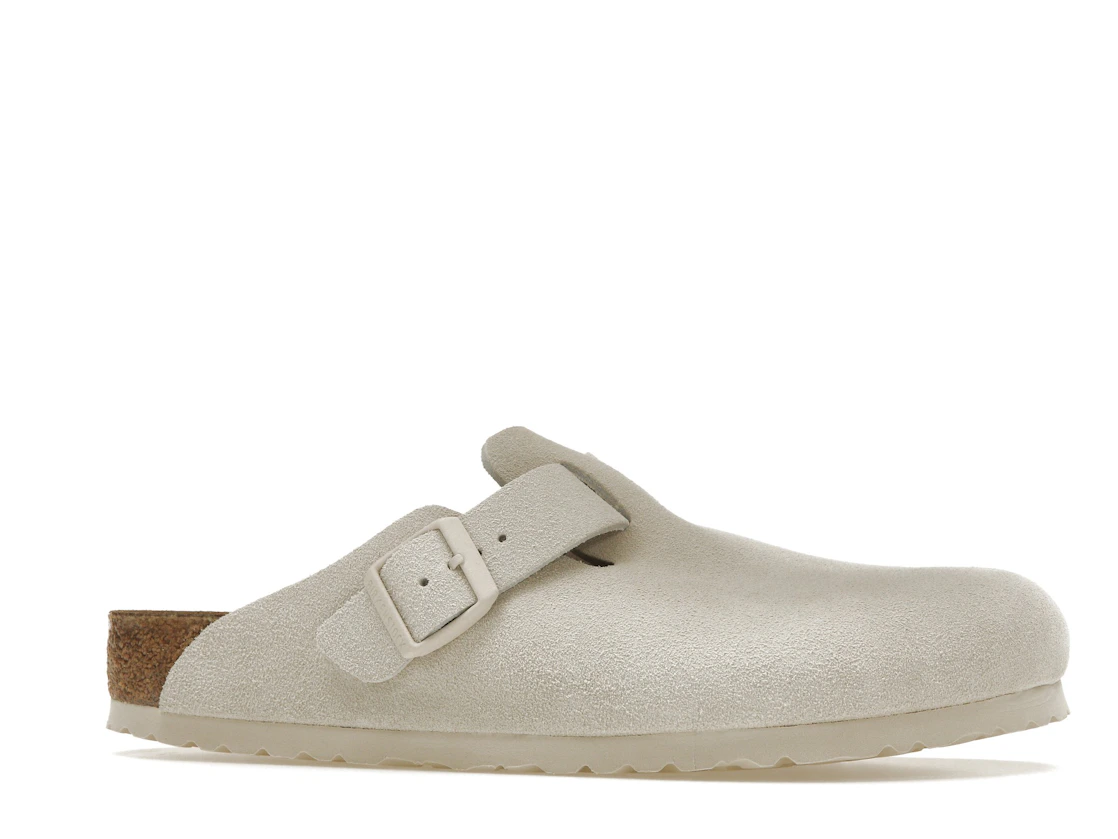 Birkenstock Boston Antique White Suede