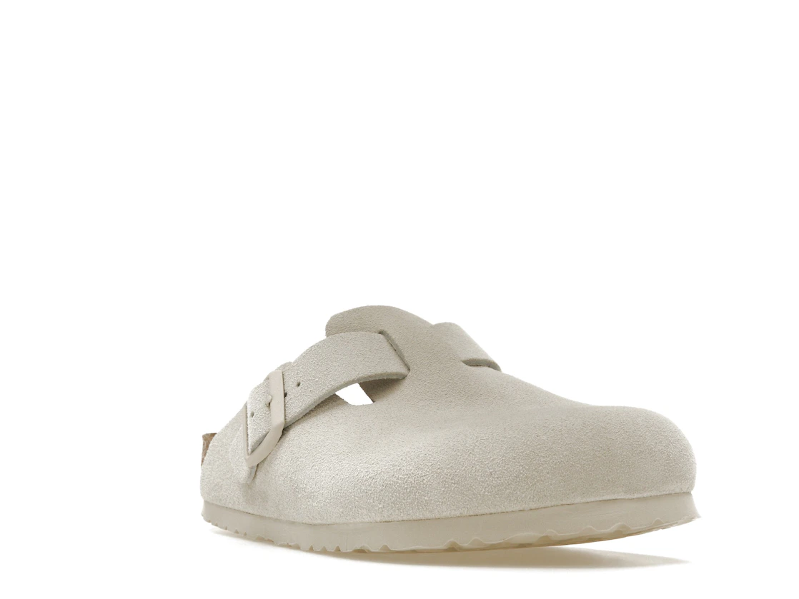 Birkenstock Boston Antique White Suede