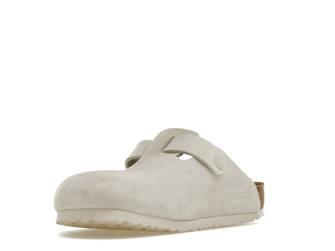 Birkenstock Boston Antique White Suede