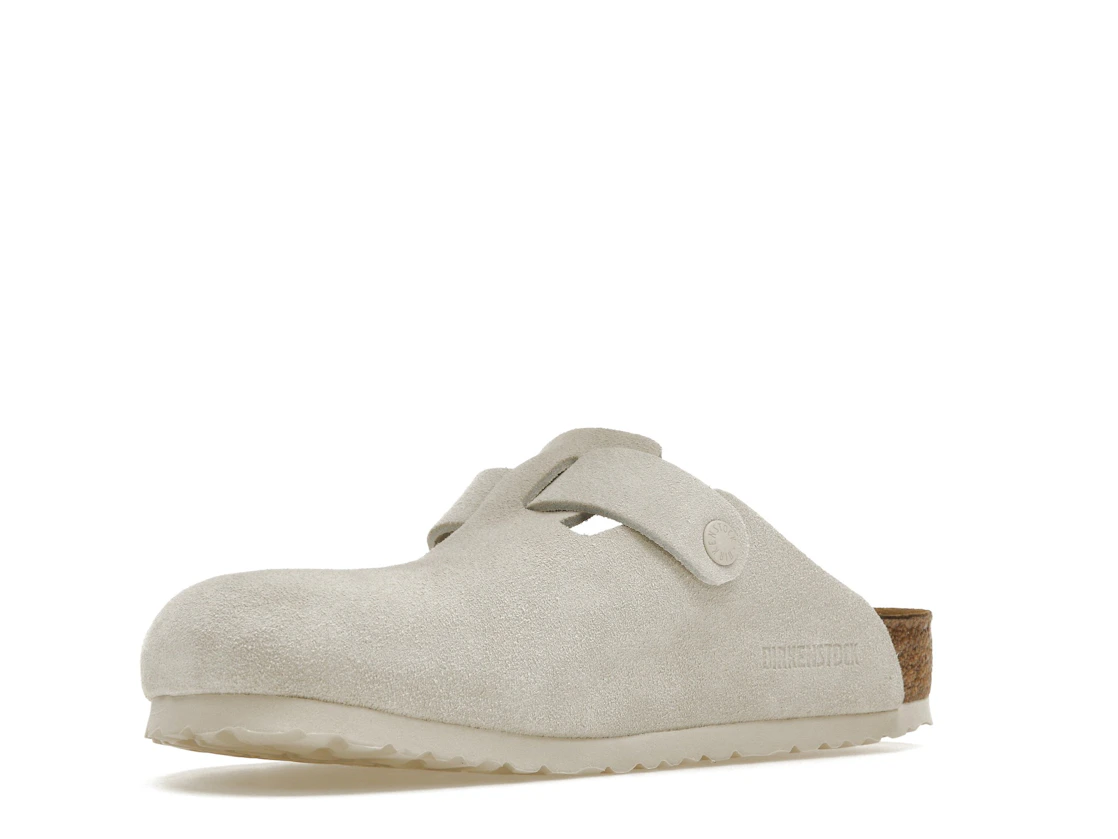 Birkenstock Boston Antique White Suede