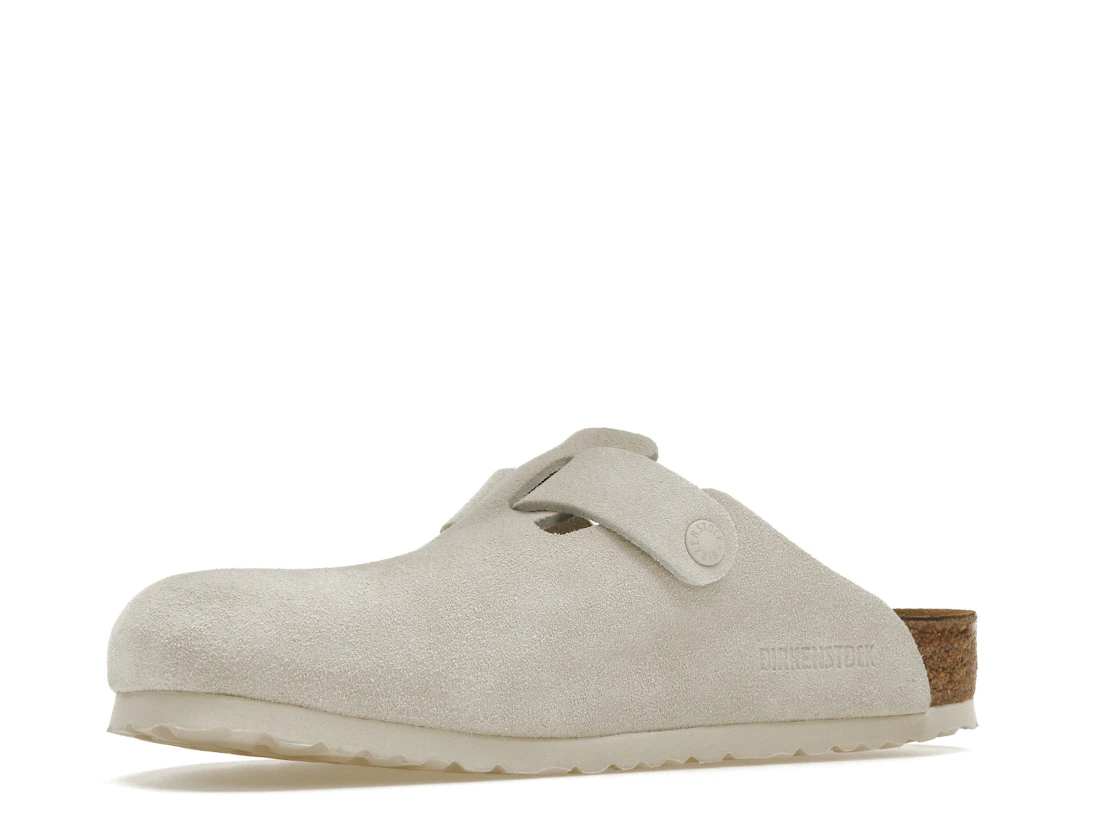 Birkenstock Boston Antique White Suede