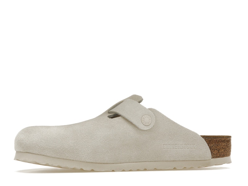 Birkenstock Boston Antique White Suede