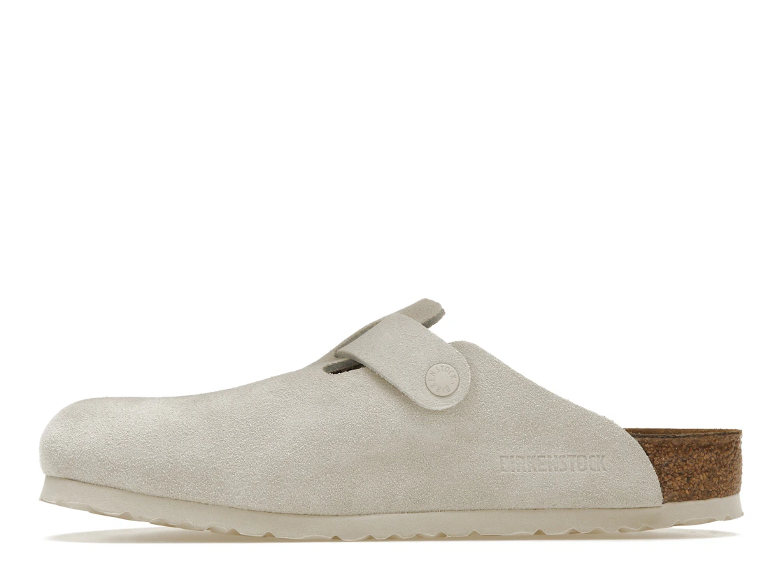 Birkenstock Boston Antique White Suede