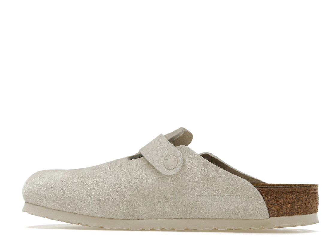 Birkenstock Boston Antique White Suede