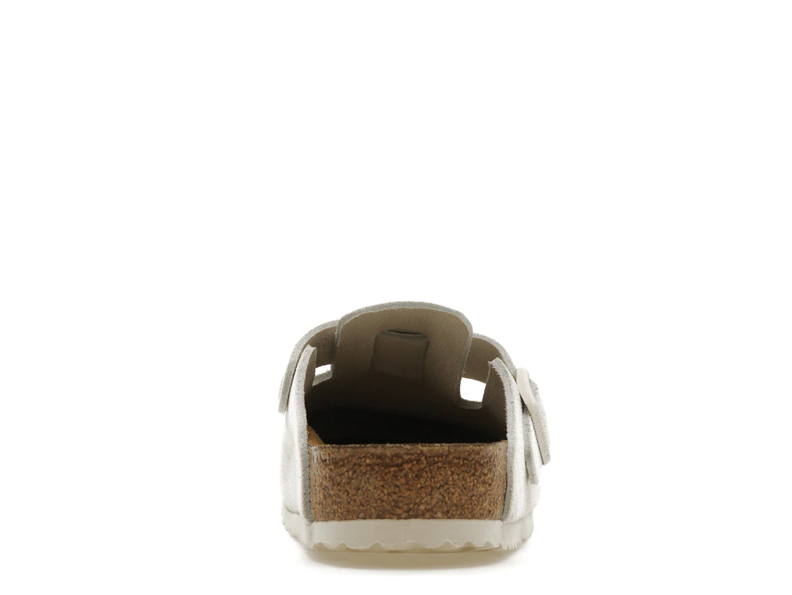Birkenstock Boston Antique White Suede