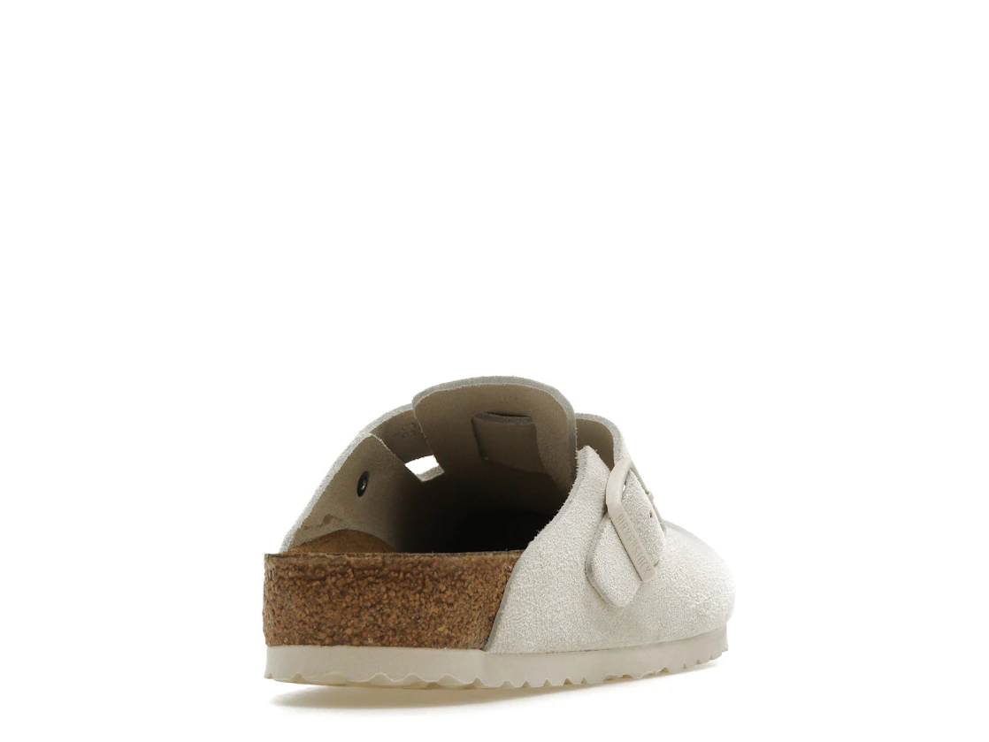 Birkenstock Boston Antique White Suede