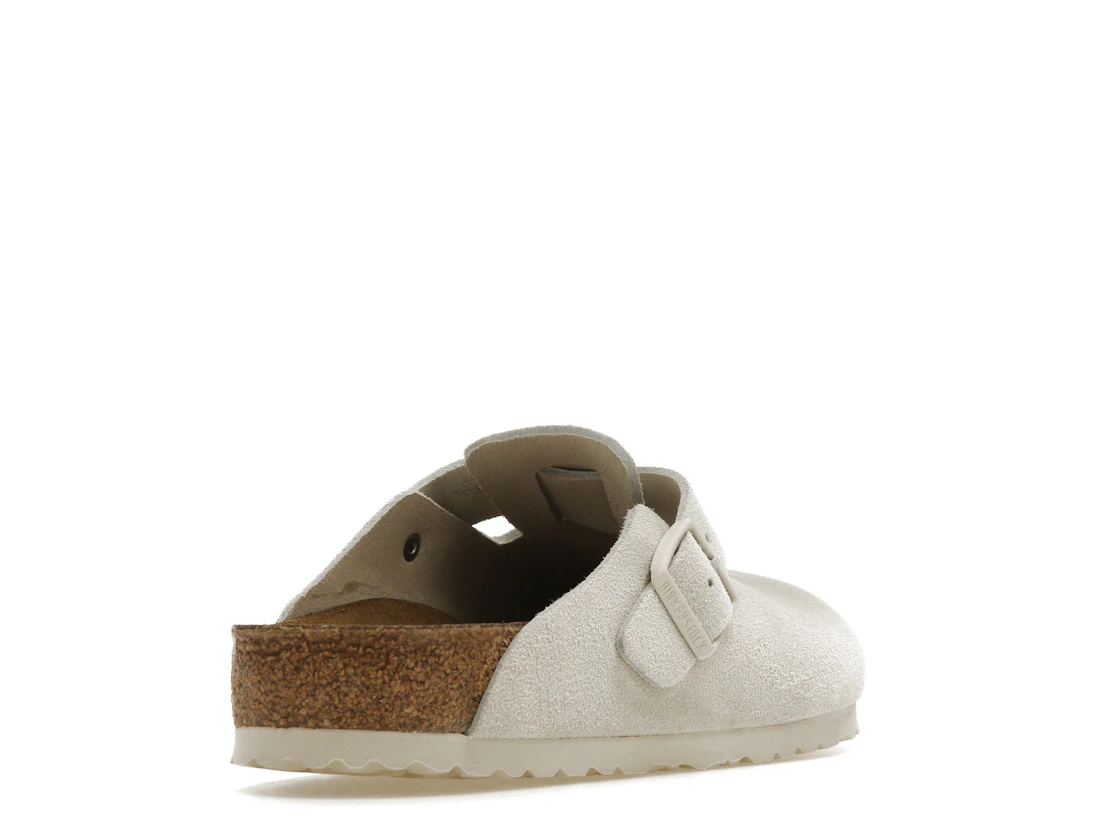 Birkenstock Boston Antique White Suede