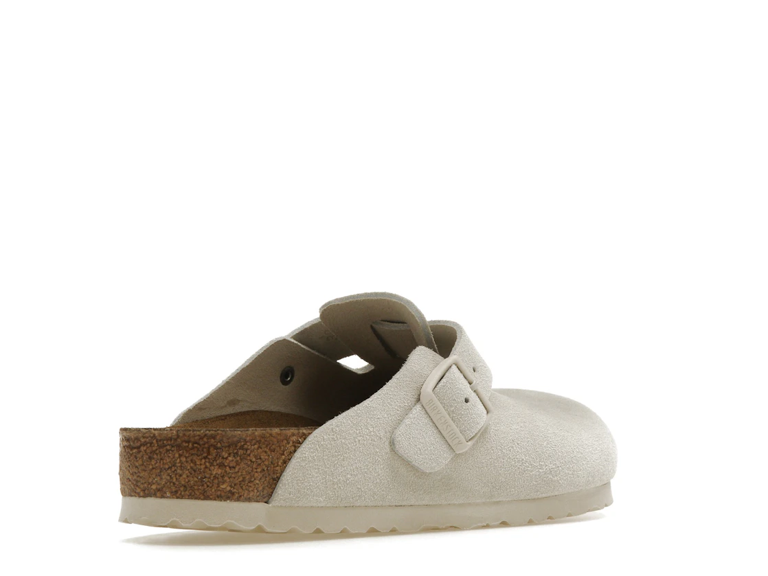 Birkenstock Boston Antique White Suede