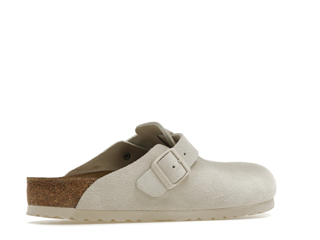 Birkenstock Boston Antique White Suede