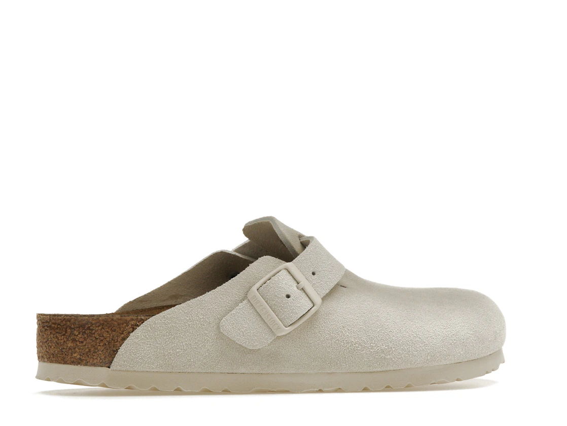 Birkenstock Boston Antique White Suede