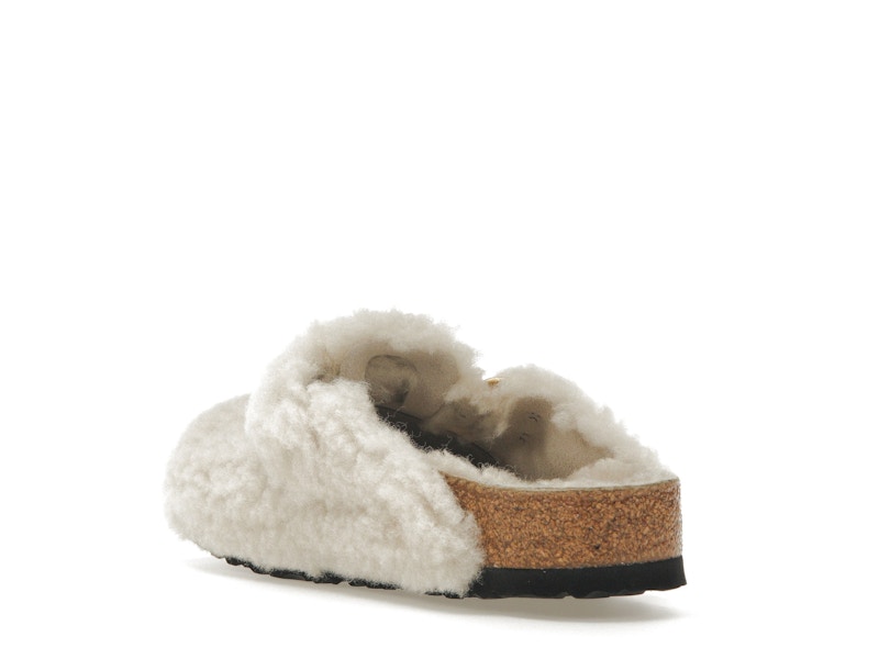 Birkenstock Boston Big Buckle Shearling Egg Shell