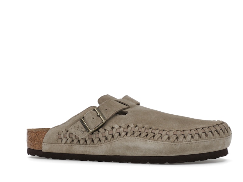 Birkenstock Boston Braided Suede Kith Taupe