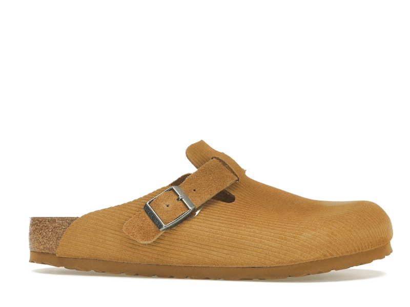 Birkenstock Boston Embossed Corduroy Suede Cork Brown