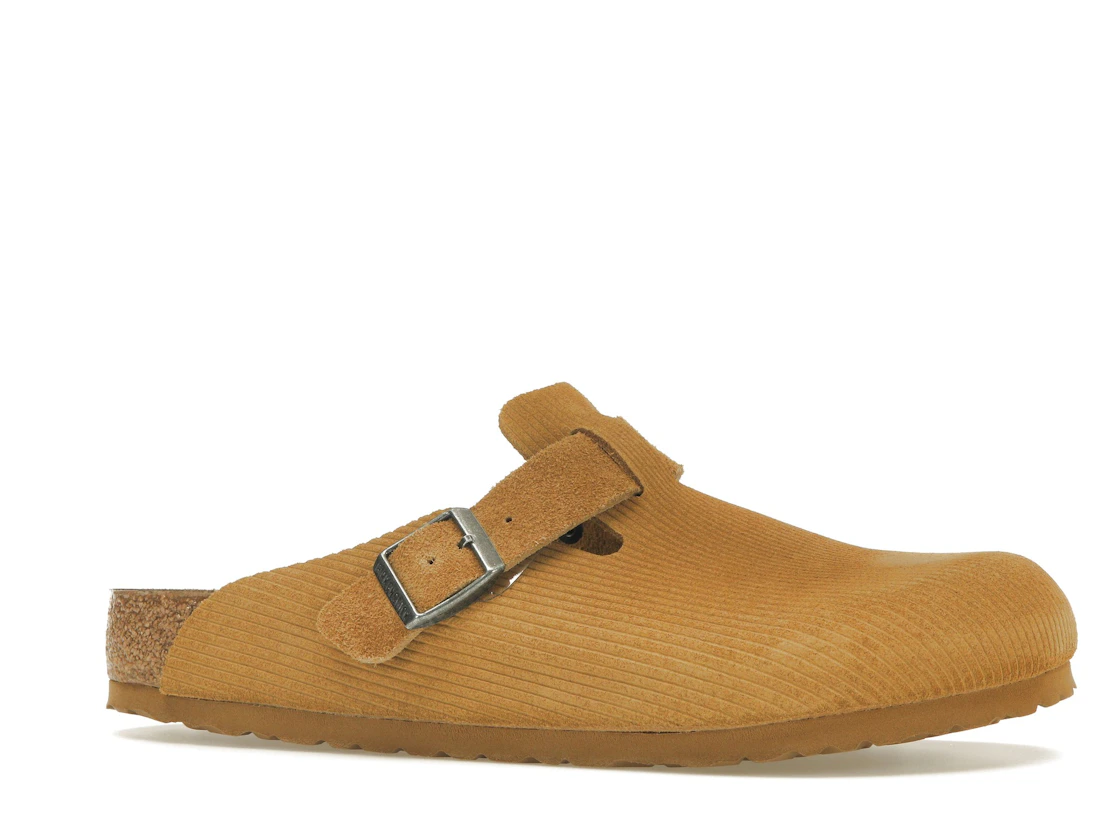 Birkenstock Boston Embossed Corduroy Suede Cork Brown