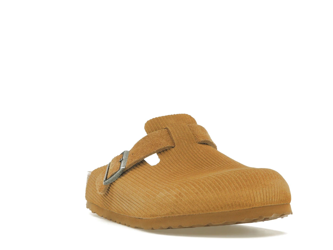 Birkenstock Boston Embossed Corduroy Suede Cork Brown