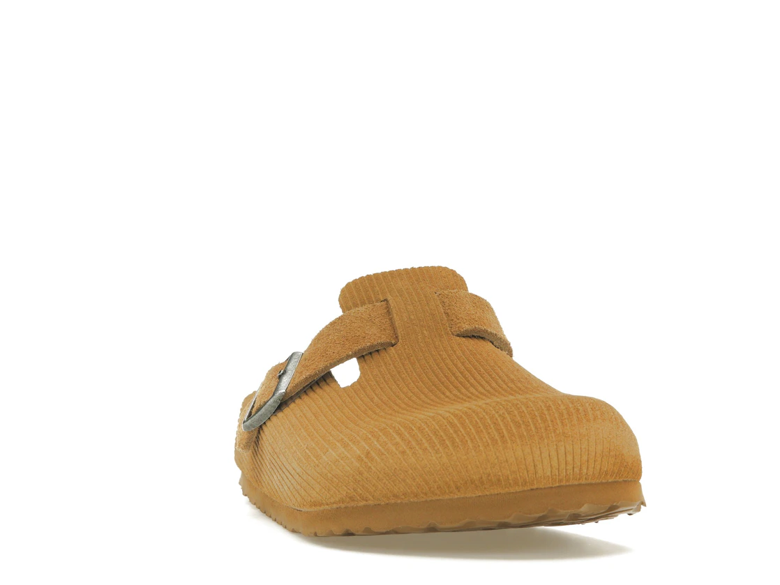 Birkenstock Boston Embossed Corduroy Suede Cork Brown