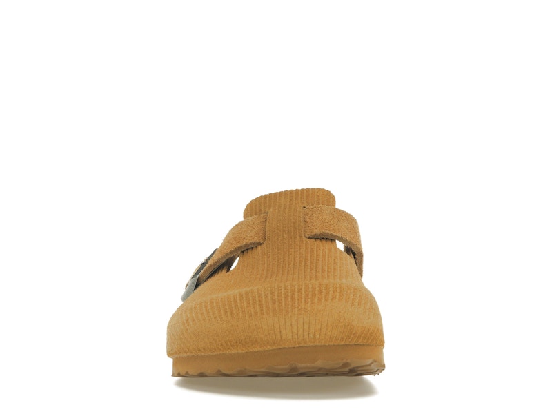 Birkenstock Boston Embossed Corduroy Suede Cork Brown