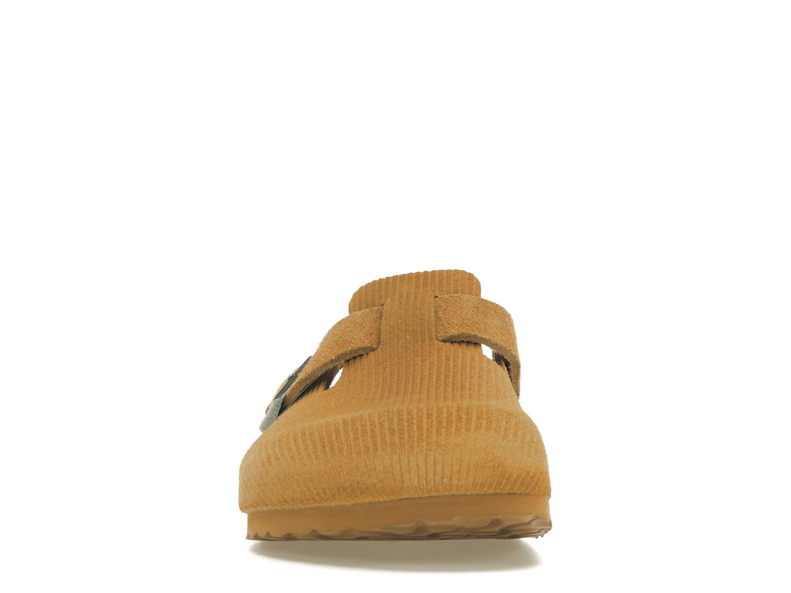 Birkenstock Boston Embossed Corduroy Suede Cork Brown