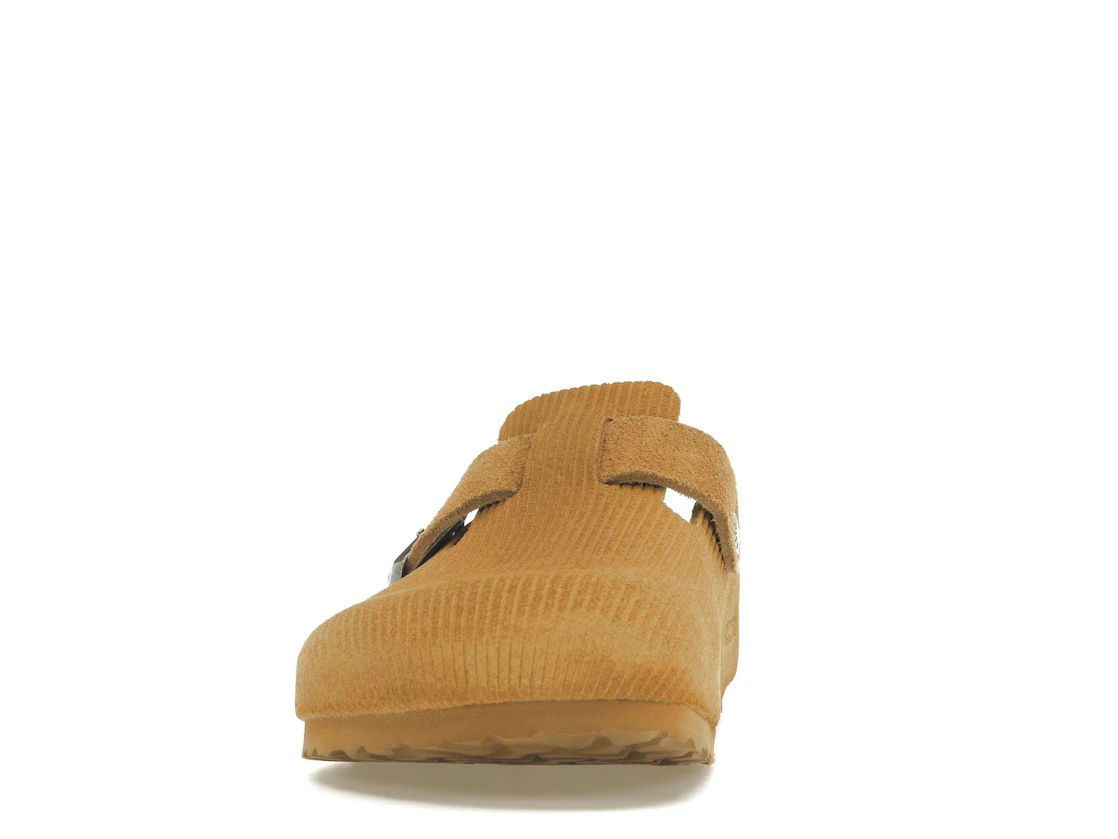 Birkenstock Boston Embossed Corduroy Suede Cork Brown