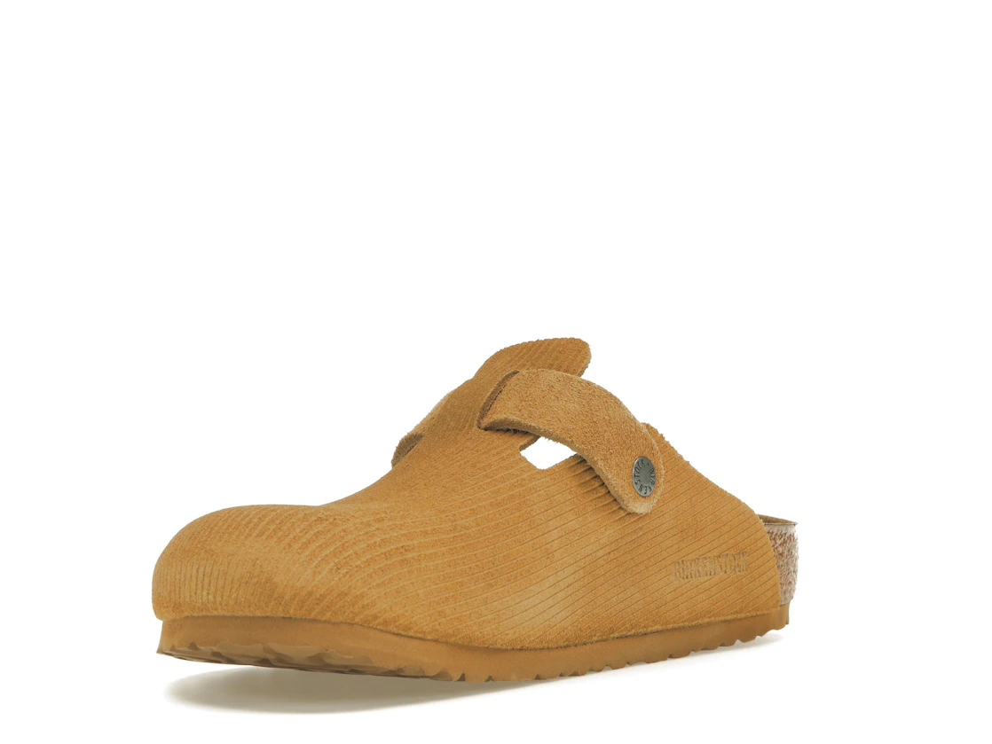 Birkenstock Boston Embossed Corduroy Suede Cork Brown