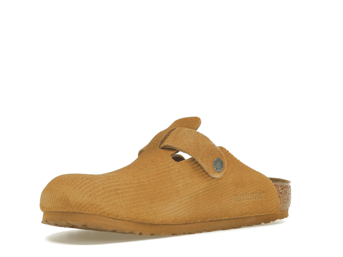 Birkenstock Boston Embossed Corduroy Suede Cork Brown