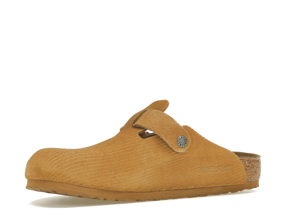 Birkenstock Boston Embossed Corduroy Suede Cork Brown