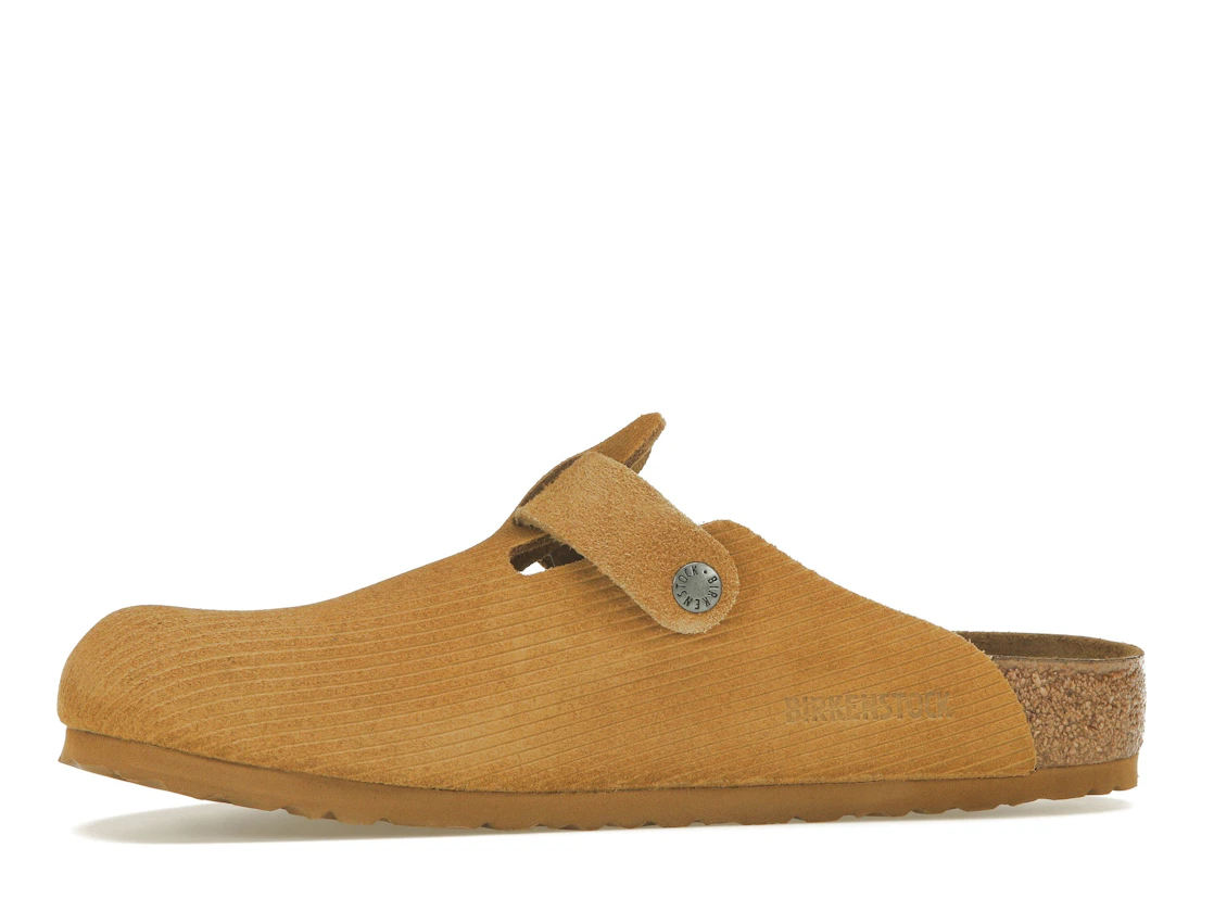 Birkenstock Boston Embossed Corduroy Suede Cork Brown