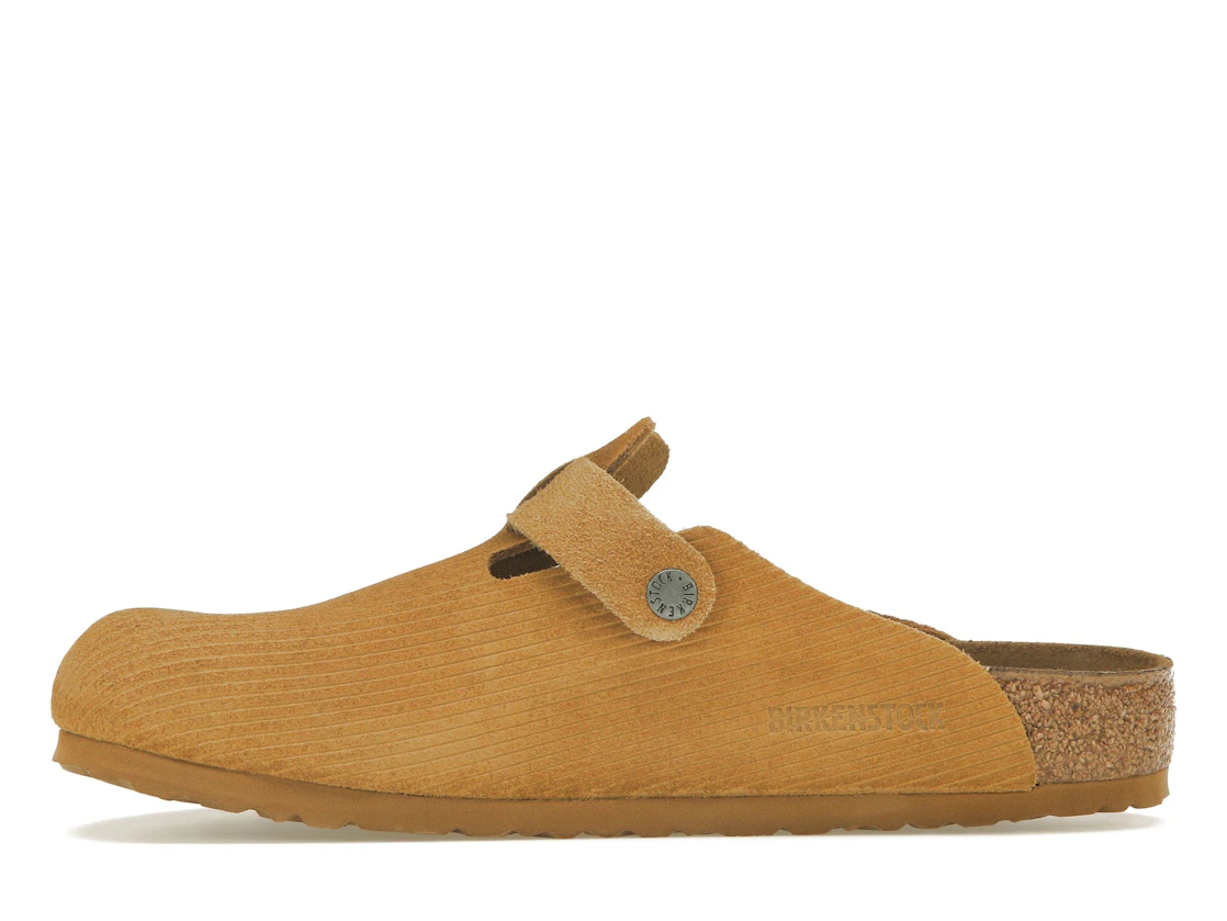 Birkenstock Boston Embossed Corduroy Suede Cork Brown