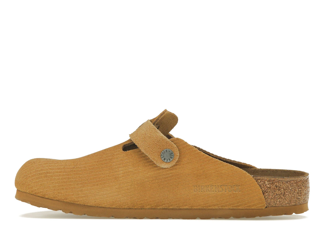 Birkenstock Boston Embossed Corduroy Suede Cork Brown