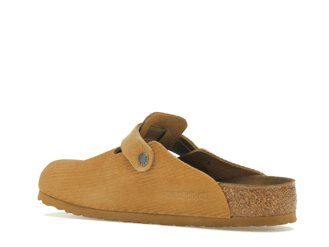 Birkenstock Boston Embossed Corduroy Suede Cork Brown