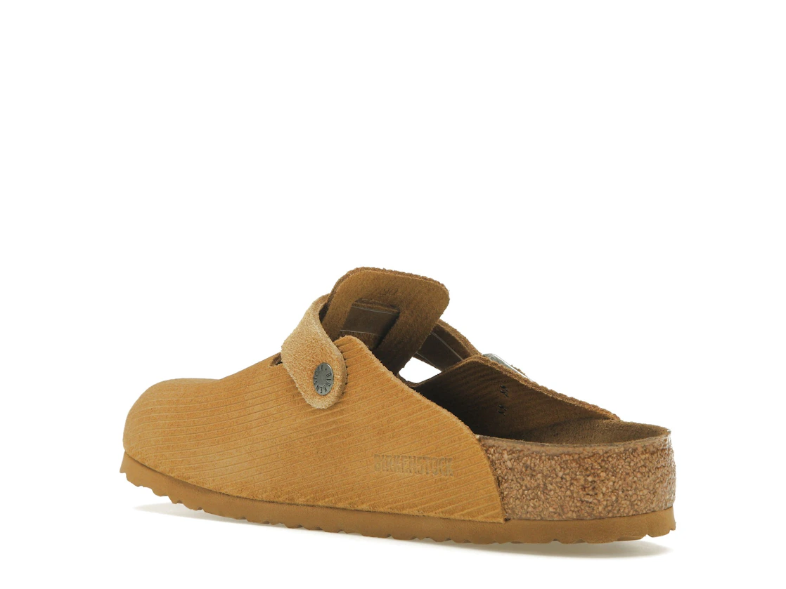 Birkenstock Boston Embossed Corduroy Suede Cork Brown