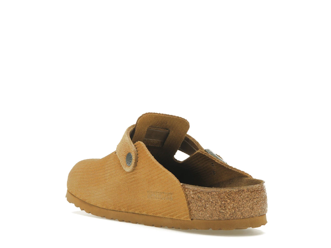 Birkenstock Boston Embossed Corduroy Suede Cork Brown