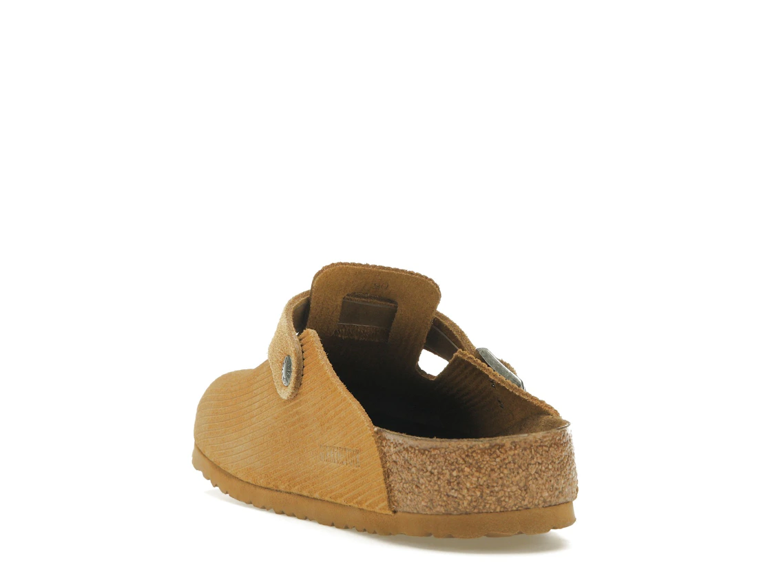 Birkenstock Boston Embossed Corduroy Suede Cork Brown