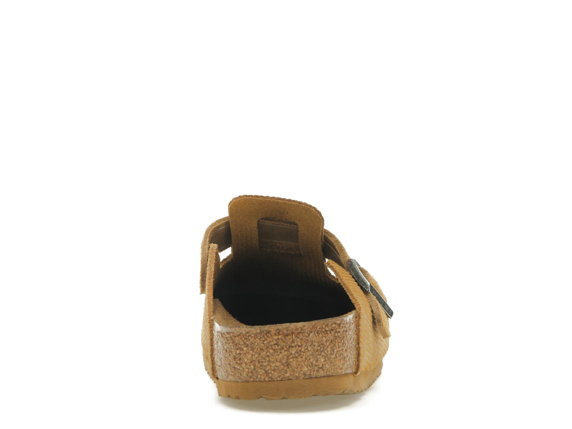 Birkenstock Boston Embossed Corduroy Suede Cork Brown