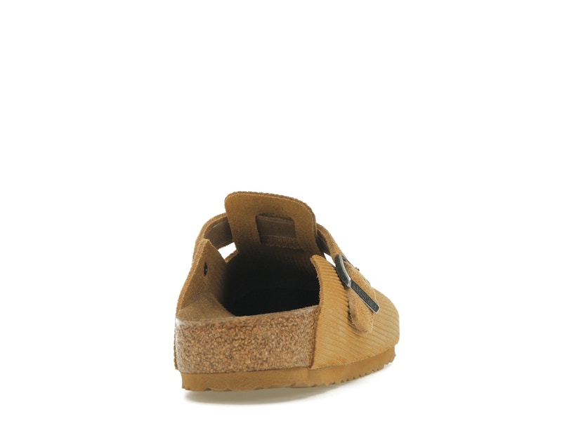 Birkenstock Boston Embossed Corduroy Suede Cork Brown