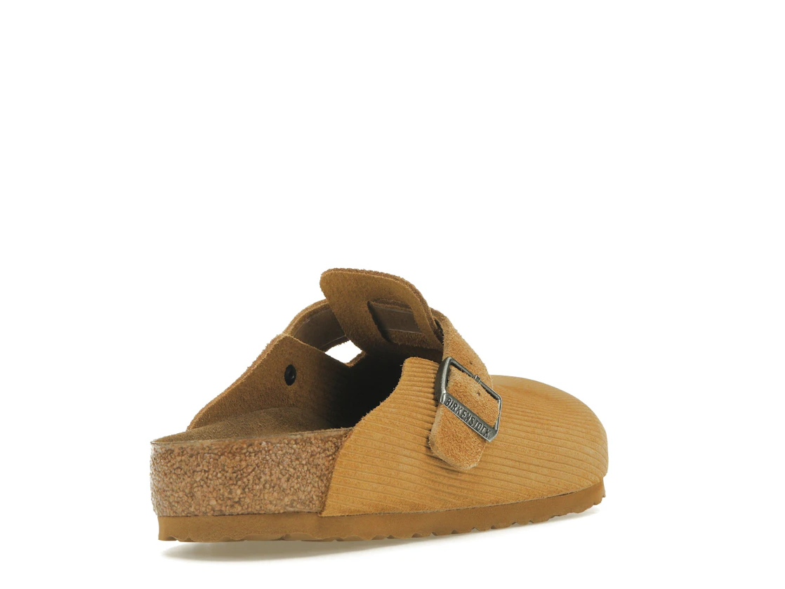 Birkenstock Boston Embossed Corduroy Suede Cork Brown