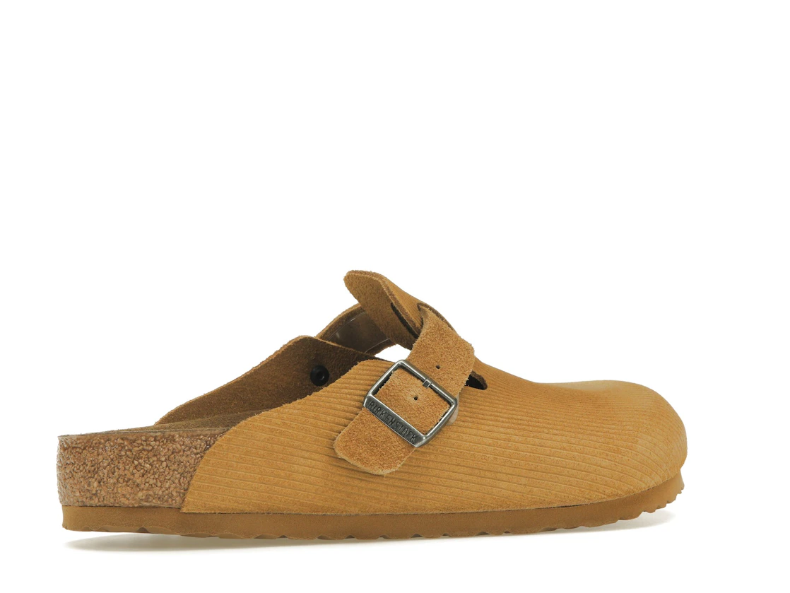 Birkenstock Boston Embossed Corduroy Suede Cork Brown
