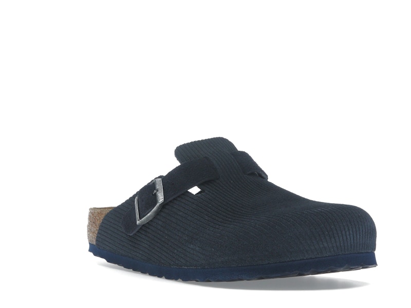 Birkenstock Boston Embossed Corduroy Suede Midnight