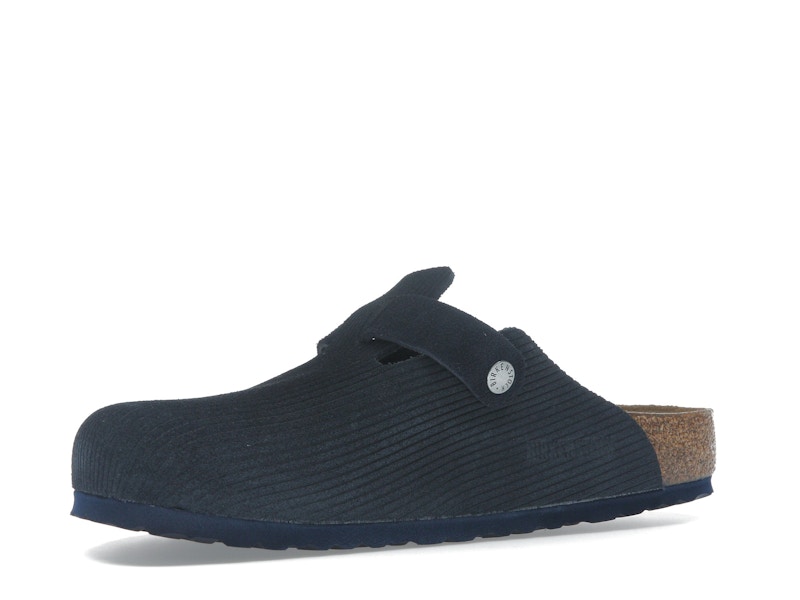 Birkenstock Boston Embossed Corduroy Suede Midnight