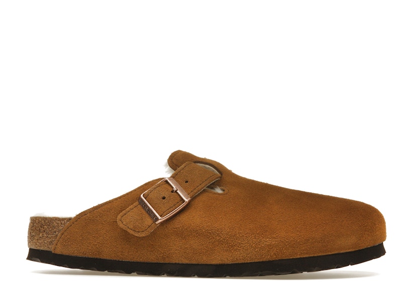 Birkenstock Boston Shearling Suede Leather Mink